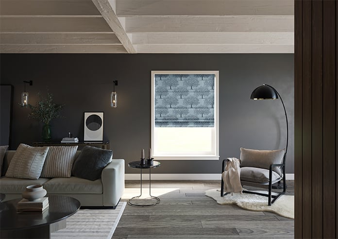 Classic Woodland, Monochrome - Motorised Roman Blind - Image 8